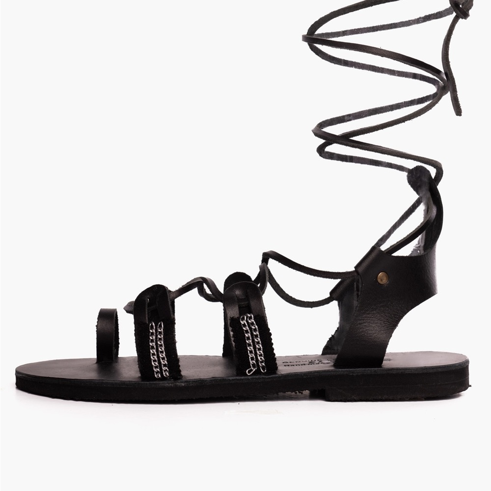 AETHRIA | Perline | Handmade Greek Sandals, Italian Leather, Lace, Durable